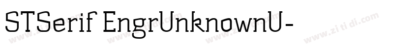 STSerif EngrUnknownU字体转换